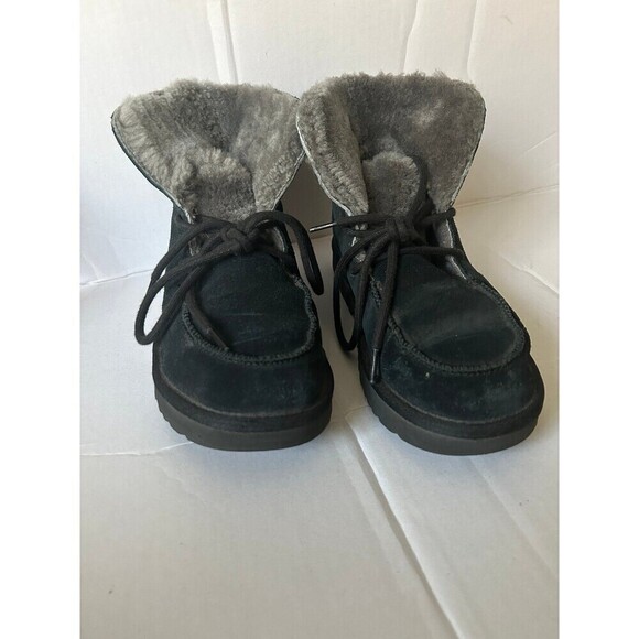 UGG Diara Black Suede Lace-Up Boots size 8 - Picture 2 of 11